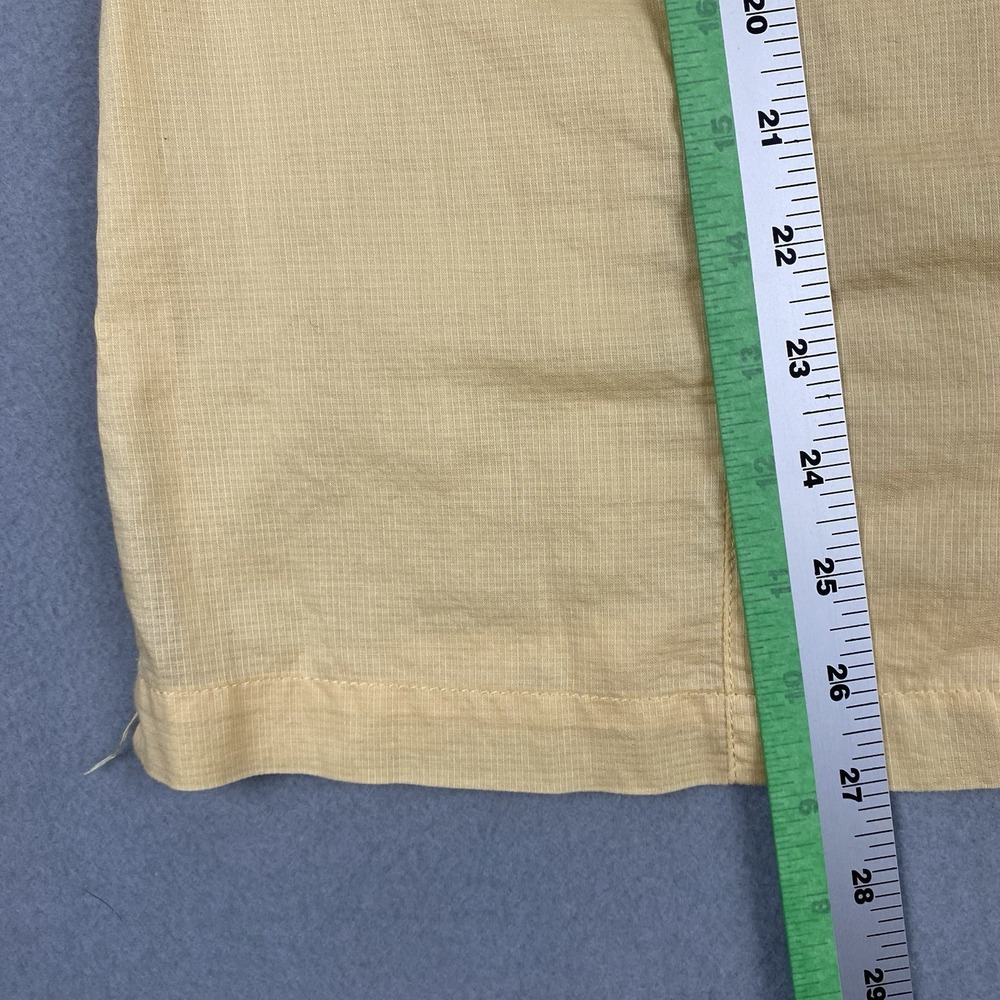 Chicos Ripstop Utility Epaulet Button Down Shirt Womens 8 Chicos 1 Pale Yellow - Picture 5 of 5
